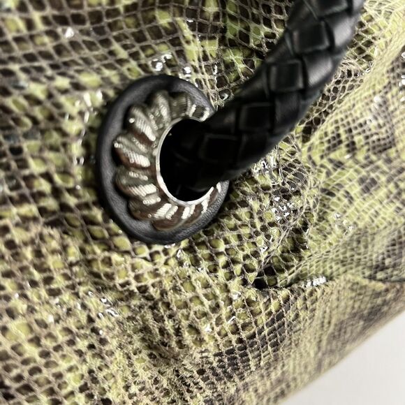 Judith Ripka Handbag w/Python Snake Embossed Finish. 100% Genuine Leather - Picture 7 of 16